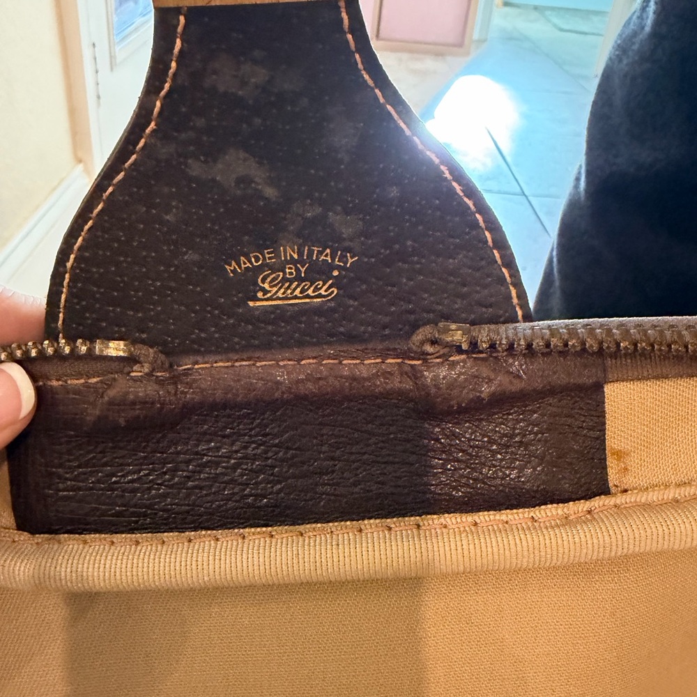 Vintage Gucci Web Brown Monogram Luggage - Picture 4 of 5